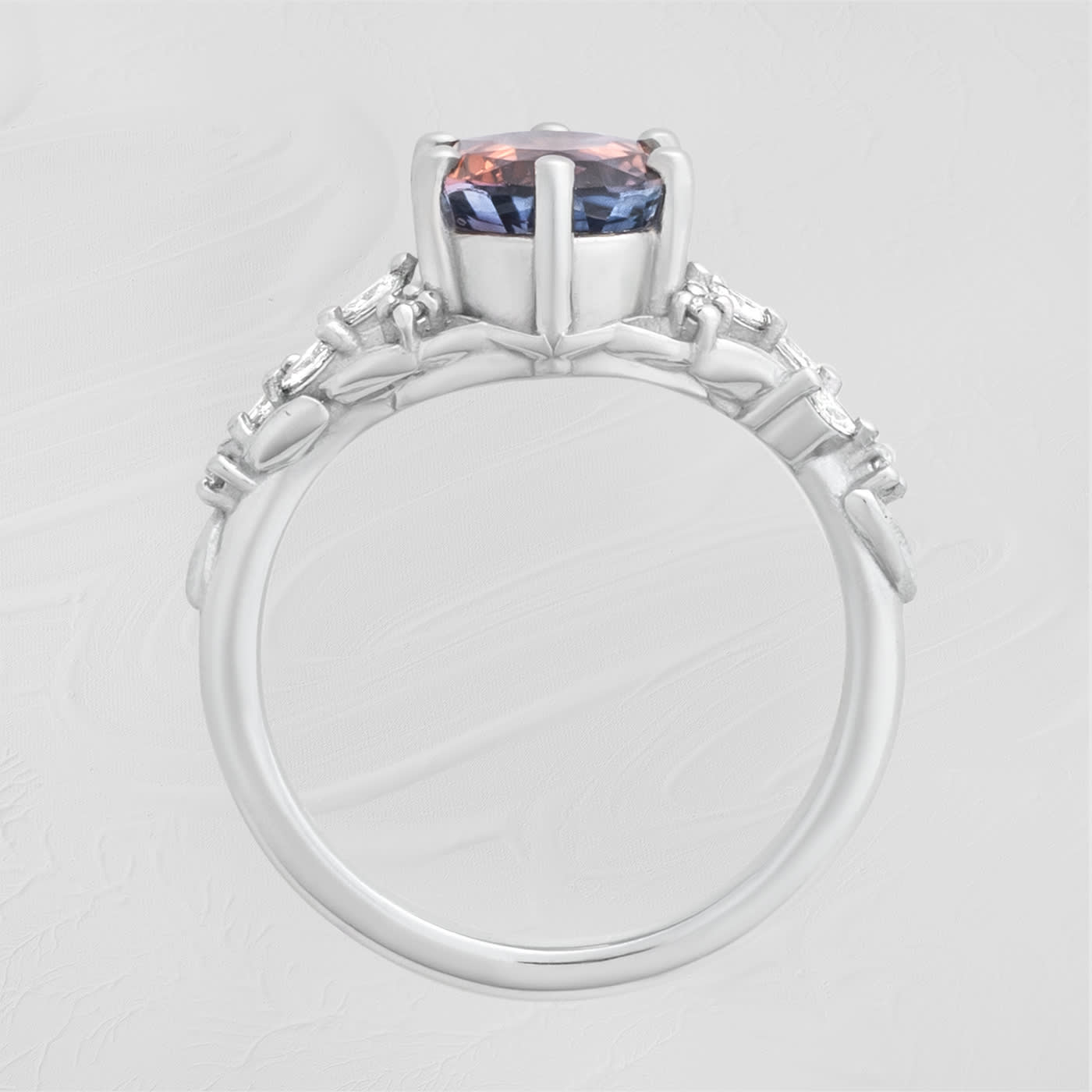 'Aurelyn' Unique sapphire and diamond ring — 3