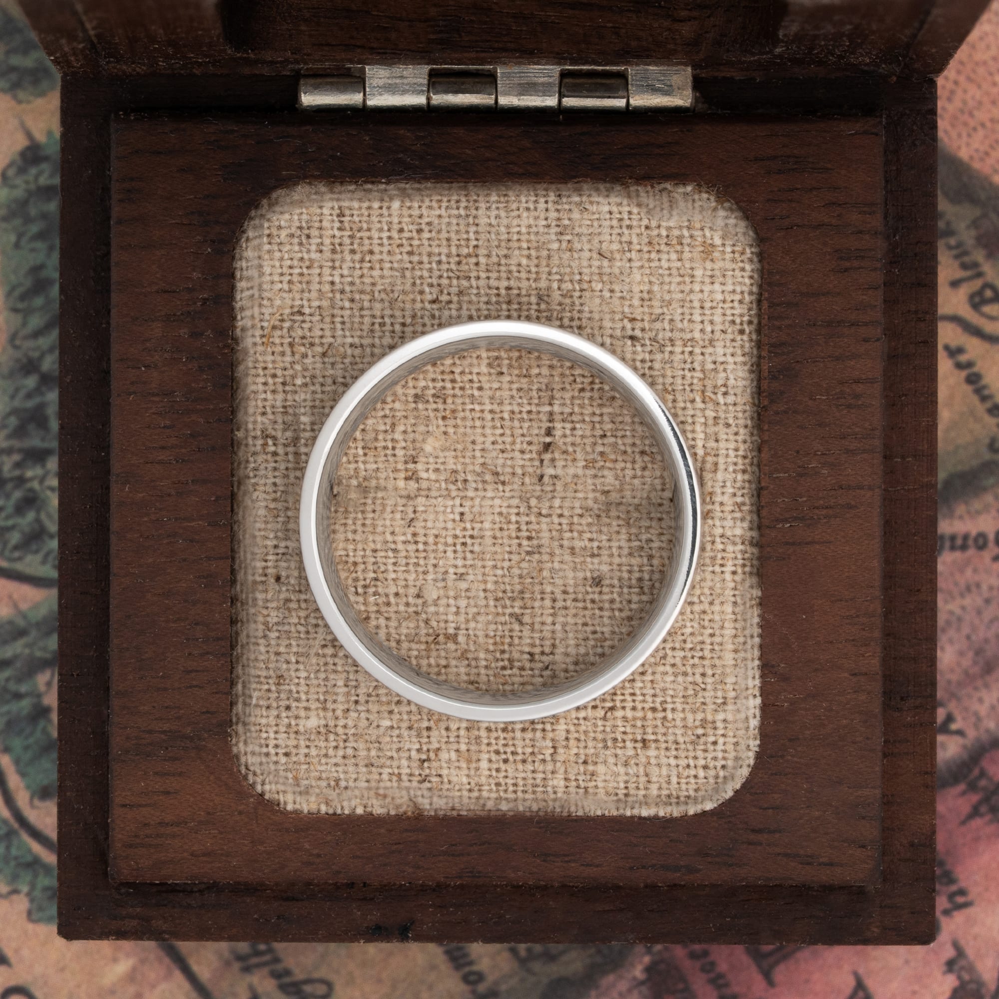 Diamond cut brushed wedding band   — 3