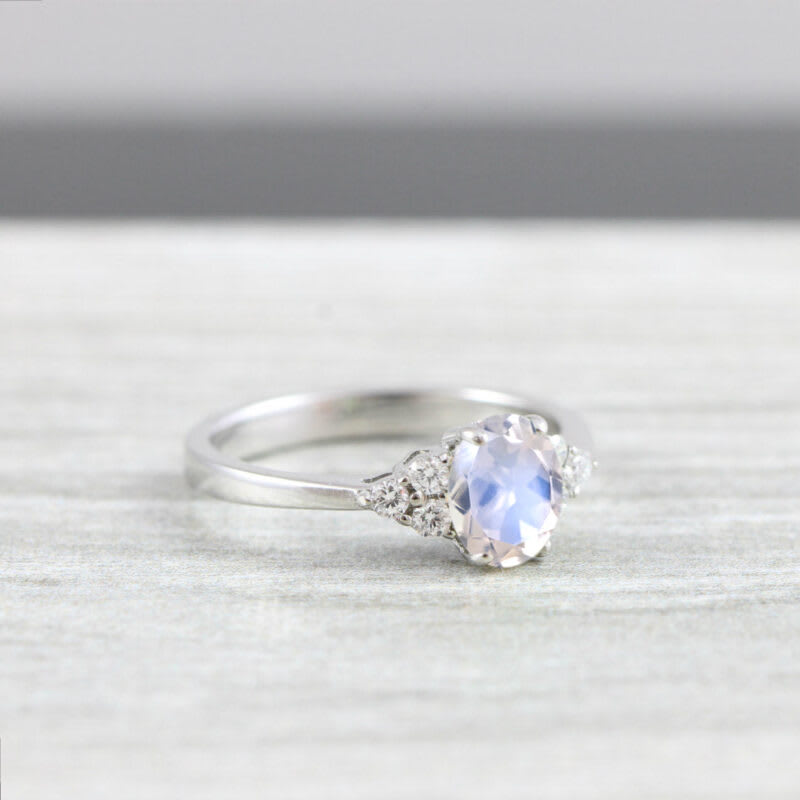 'Maeve' Moonstone and diamond engagement ring — 3