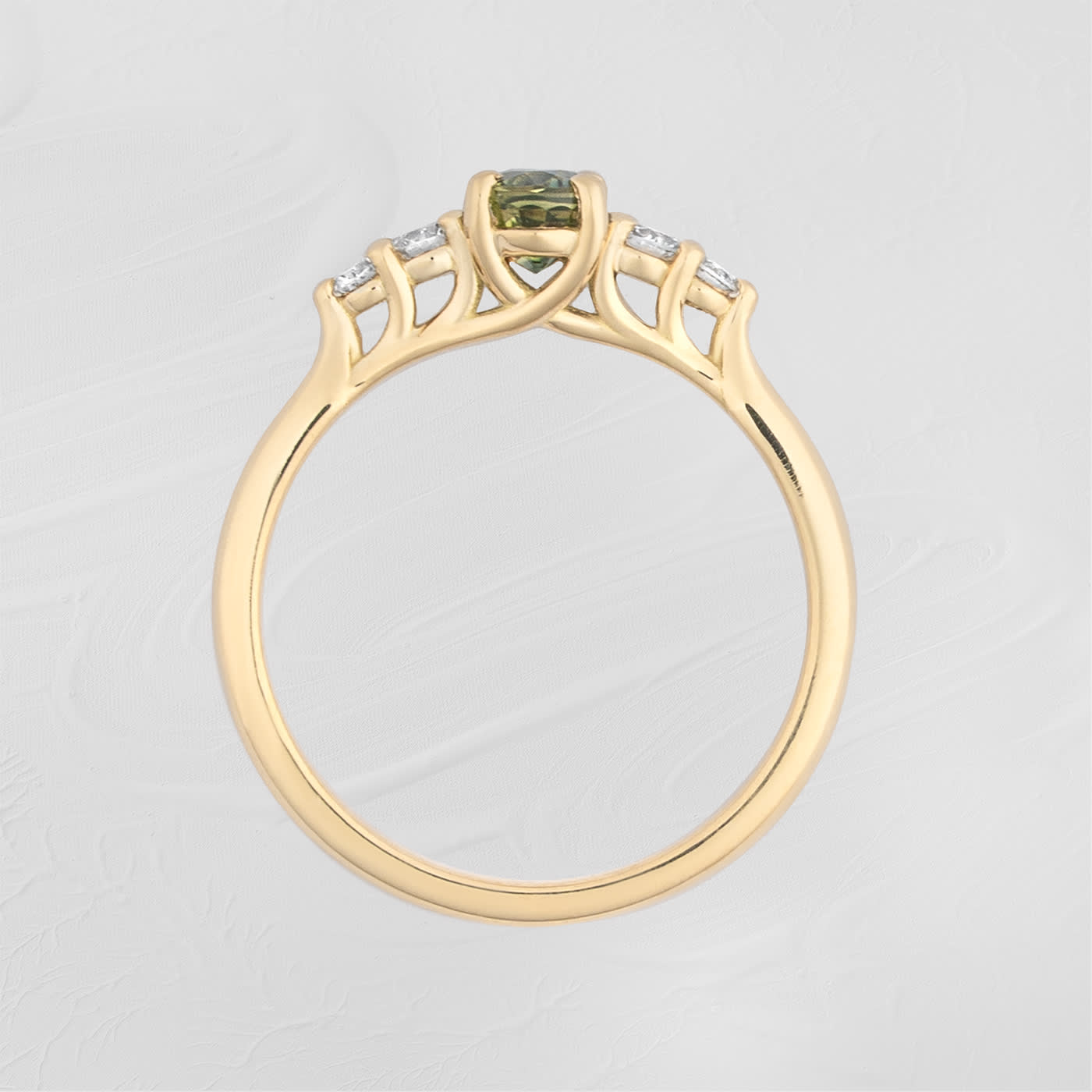 Parti sapphire and diamond ring — 3