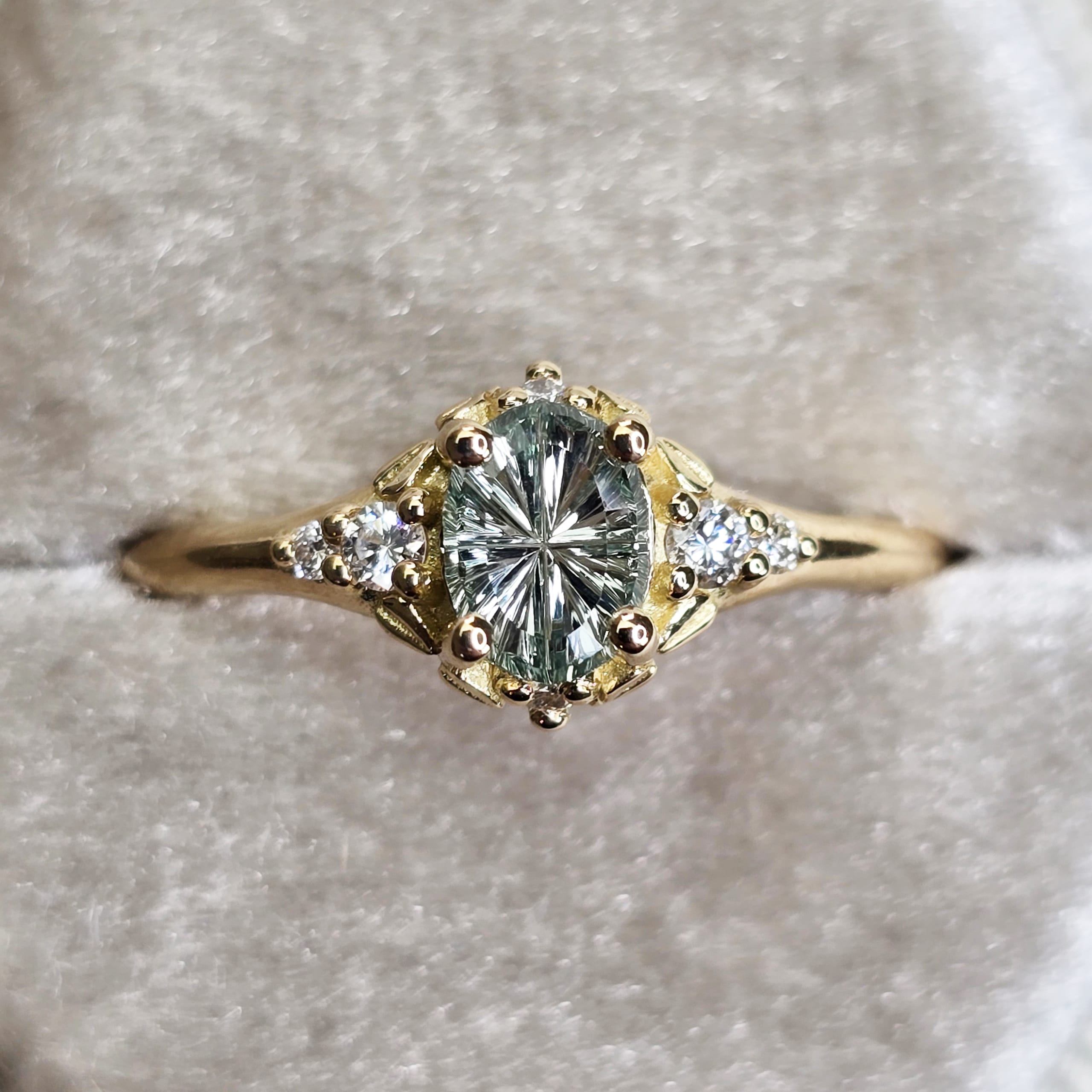 'Forest Vow' Starbrite sapphire and diamond ring — 1