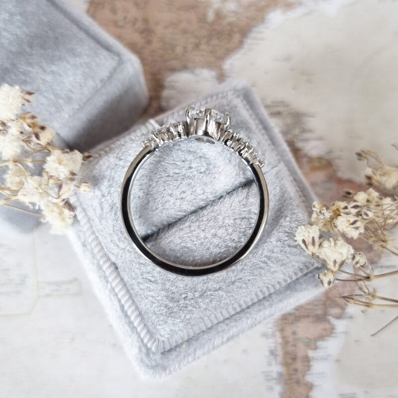 Oval cut lab grown diamond cluster ring — 5