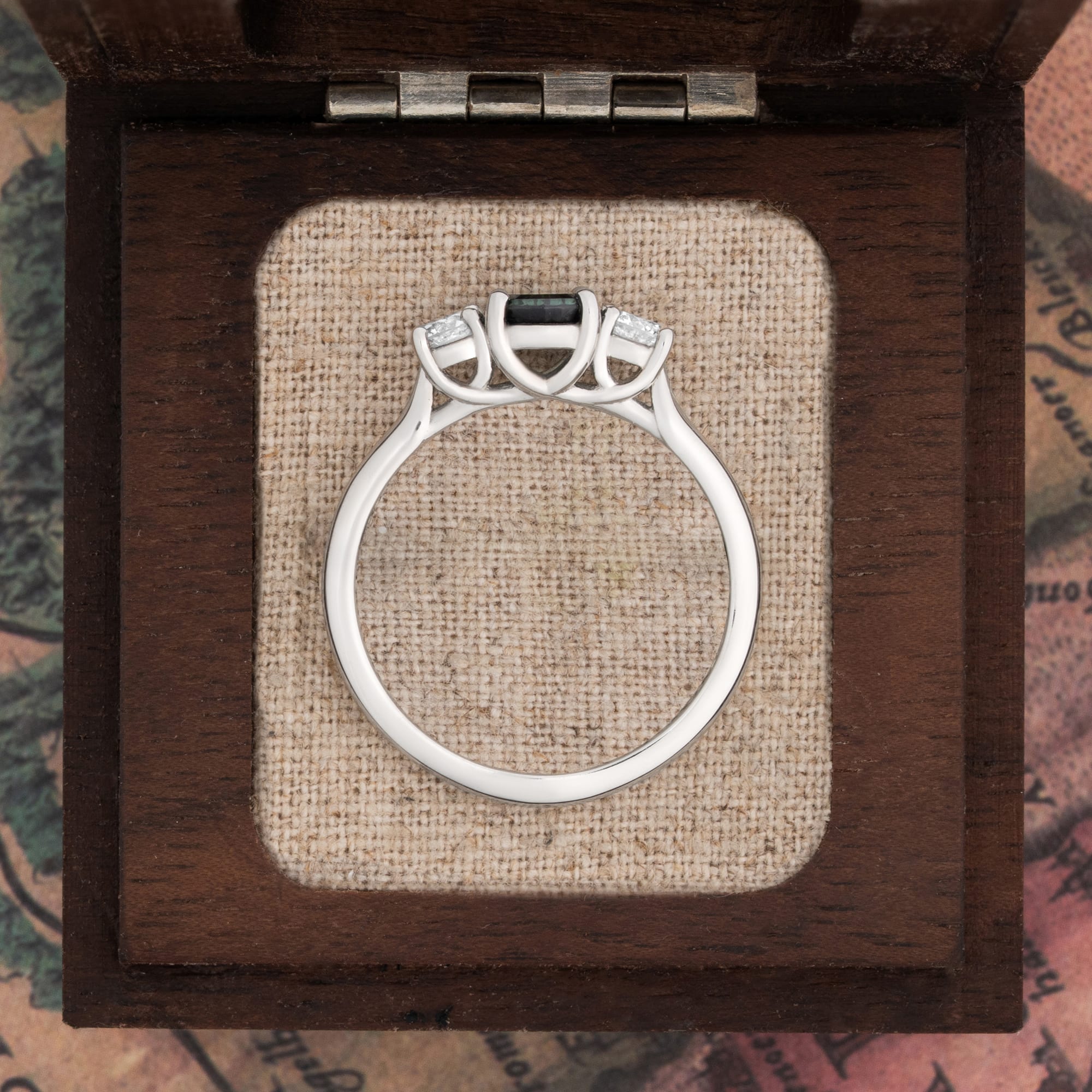 'Trinity' Starbrite parti sapphire and diamond ring — 3
