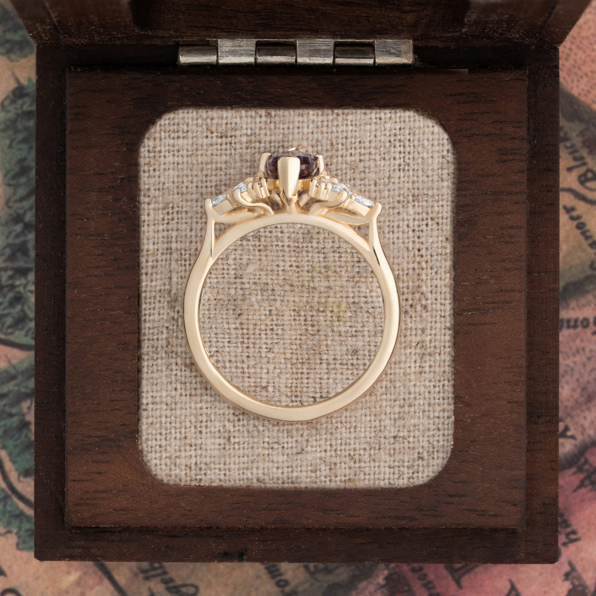 'Marquise Muse' Alexandrite and lab-grown diamond ring — 3