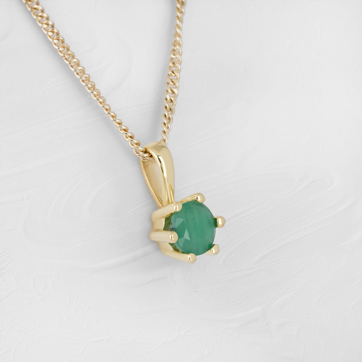 Emerald Necklace in 9ct Yellow Gold — 3