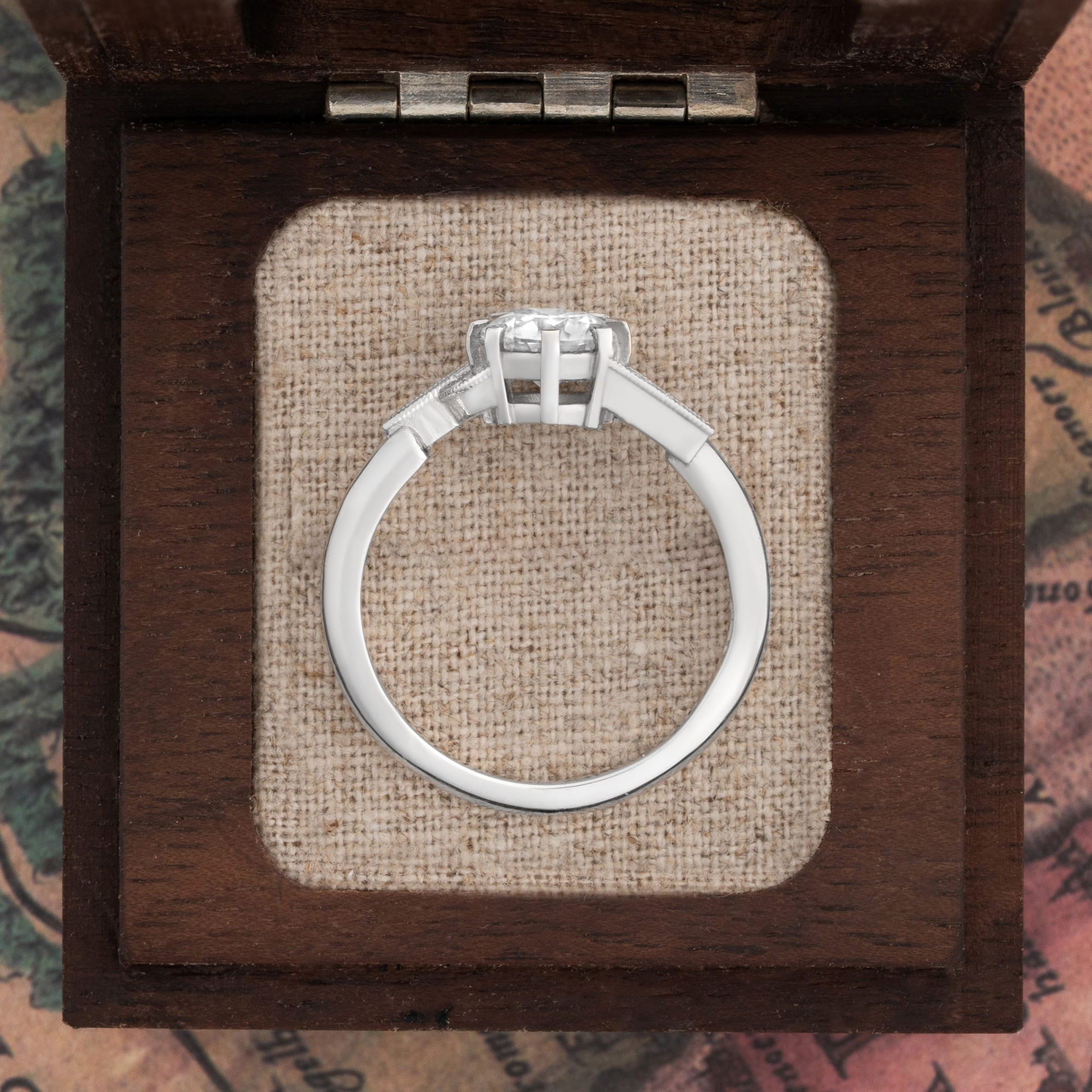 'Cora' Moissanite and diamond engagement ring — 4