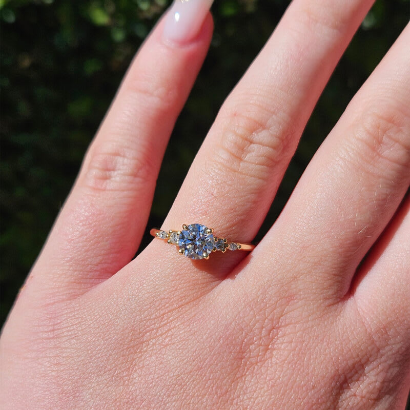 'Arlet' Round lab grown diamond 5 stone ring — 2
