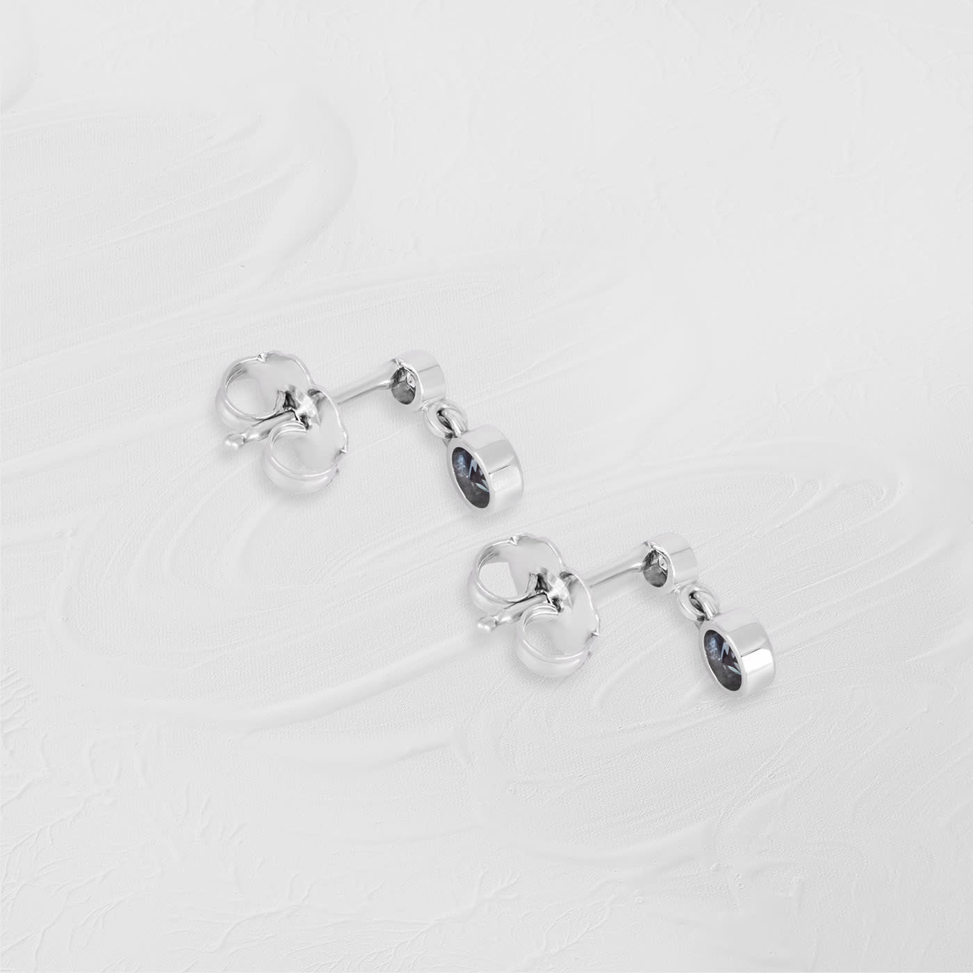Two stone alexandrite and diamond drop earrings — 2