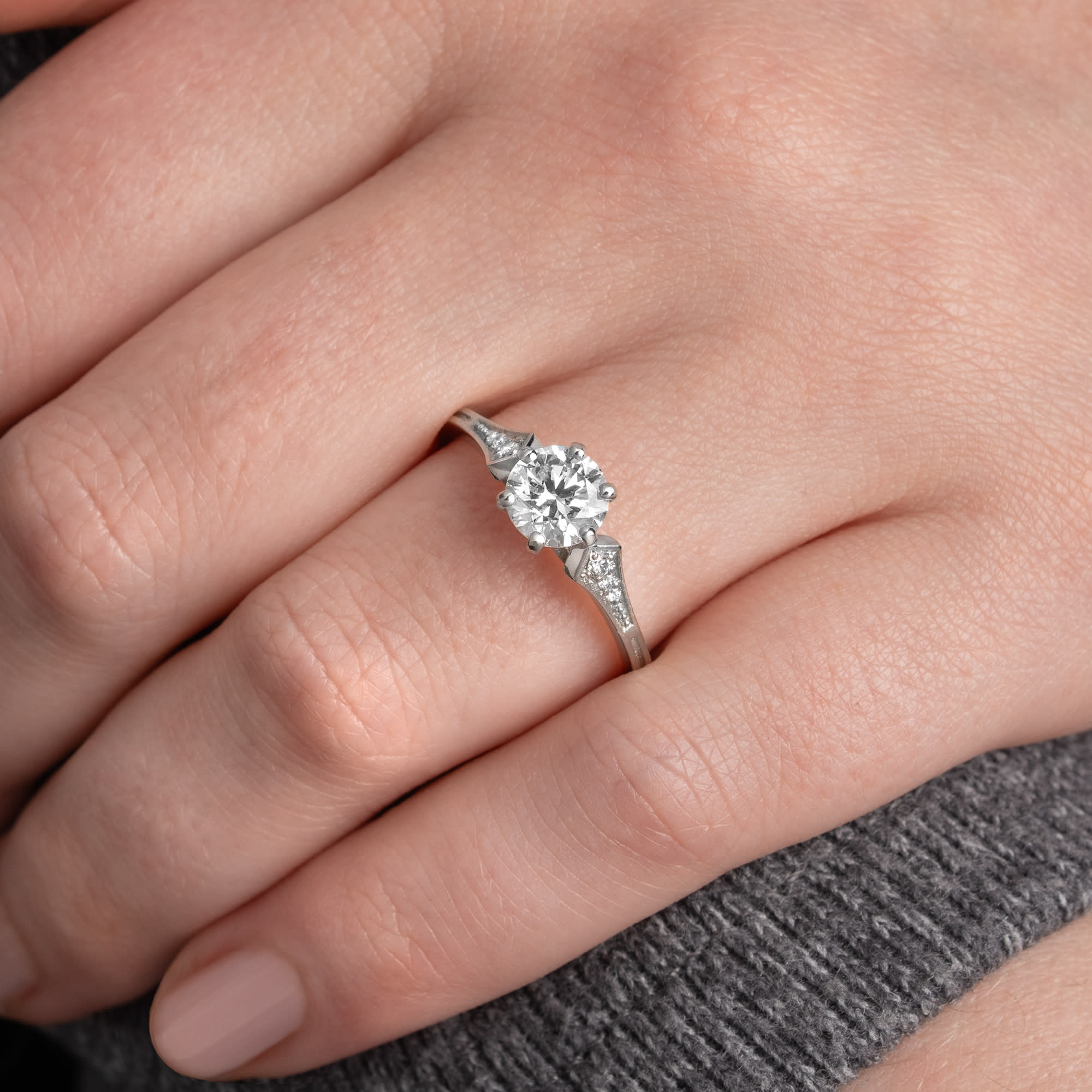 1920s inspired lab grown diamond ring — 2