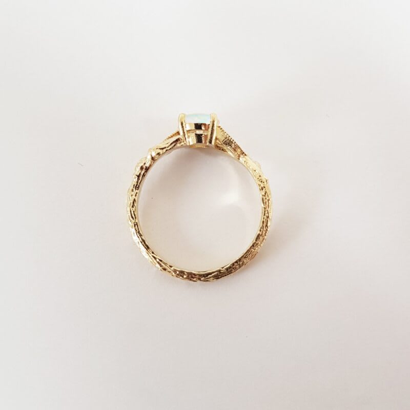 Opal Leaf Engagement ring — 3