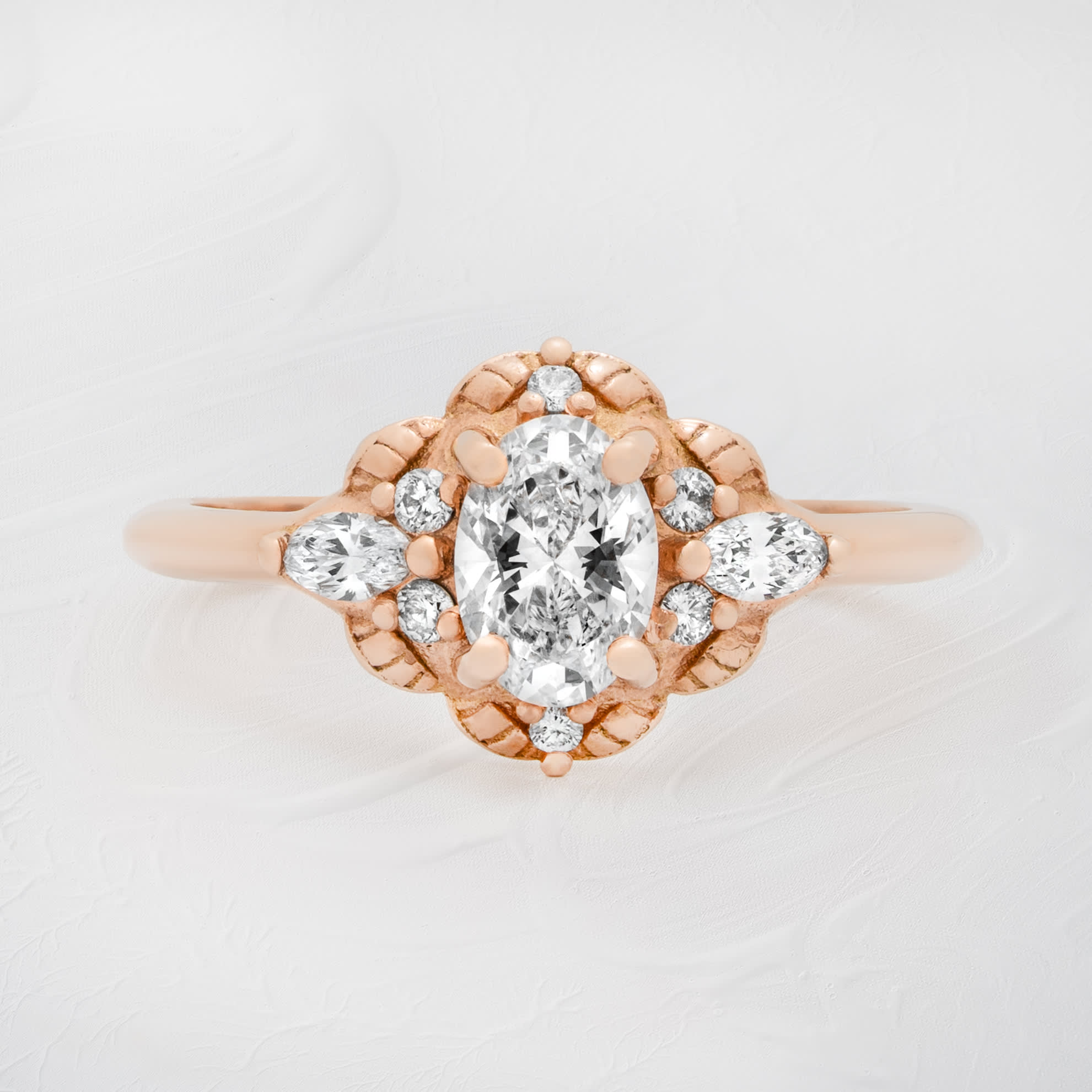 'Rosette' lab grown diamond ring — 1