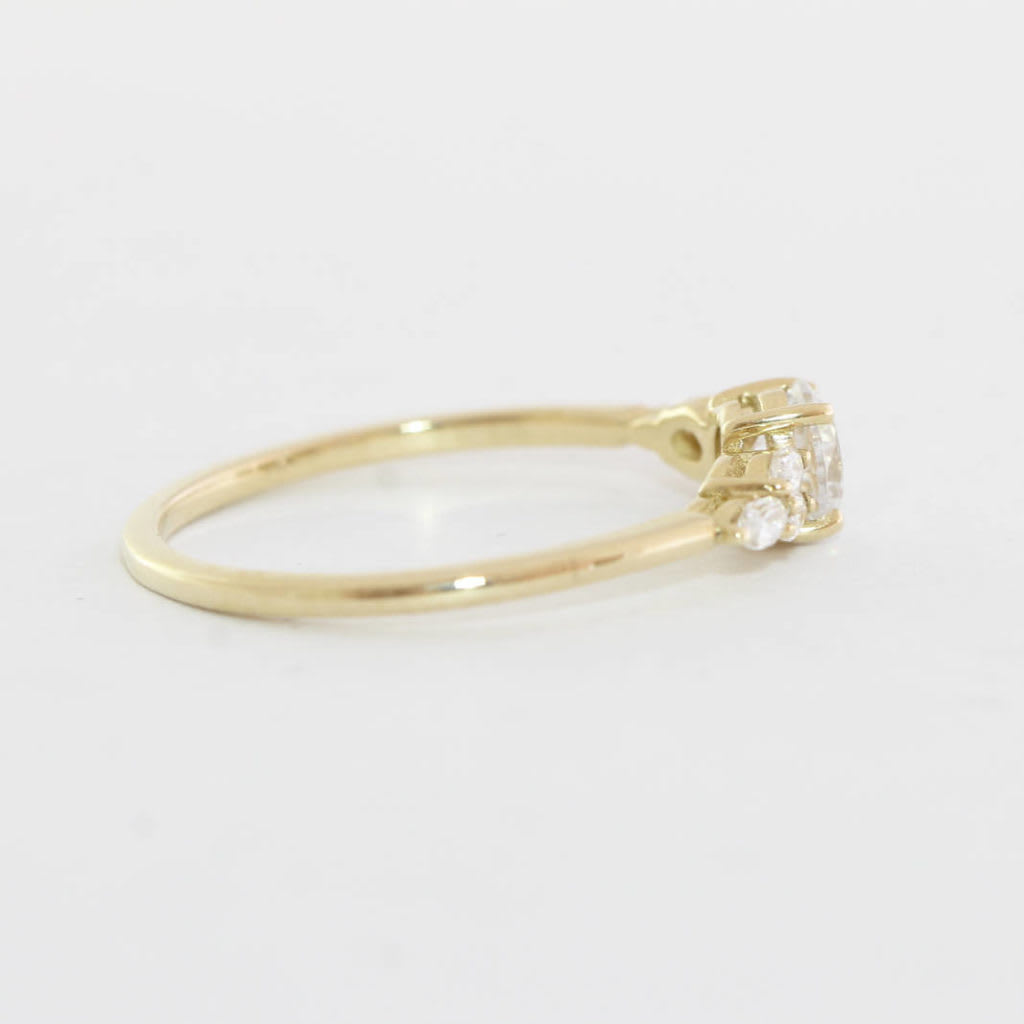 Moissanite and marquise Diamond engagement ring  — 3