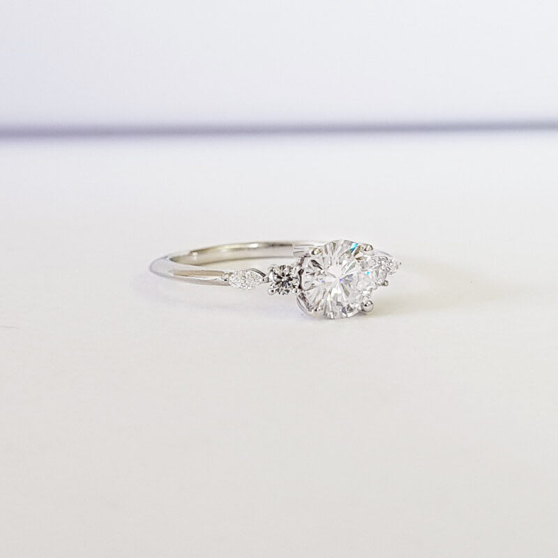 'Arlet' Moissanite and diamond 5 stone ring — 3
