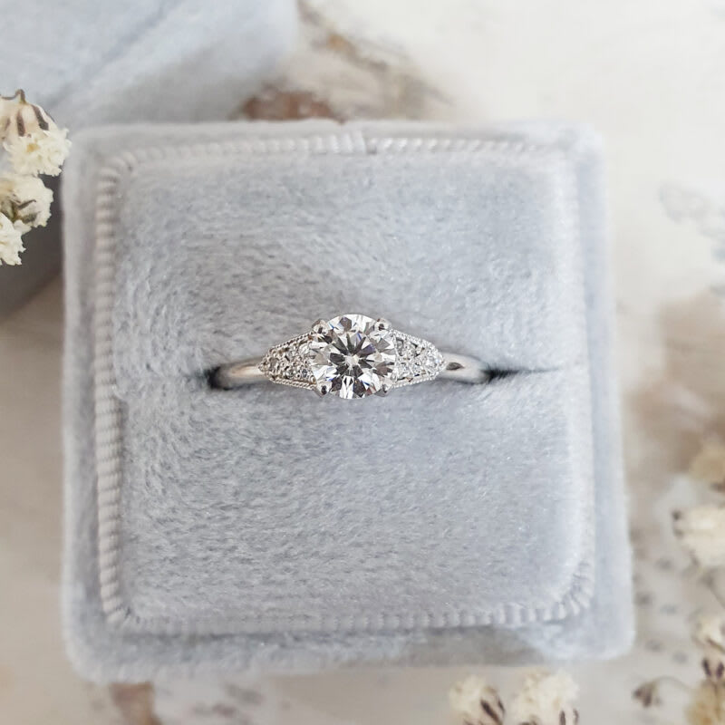 "The Victoria" - 1920s inspired lab grown diamond engagement ring