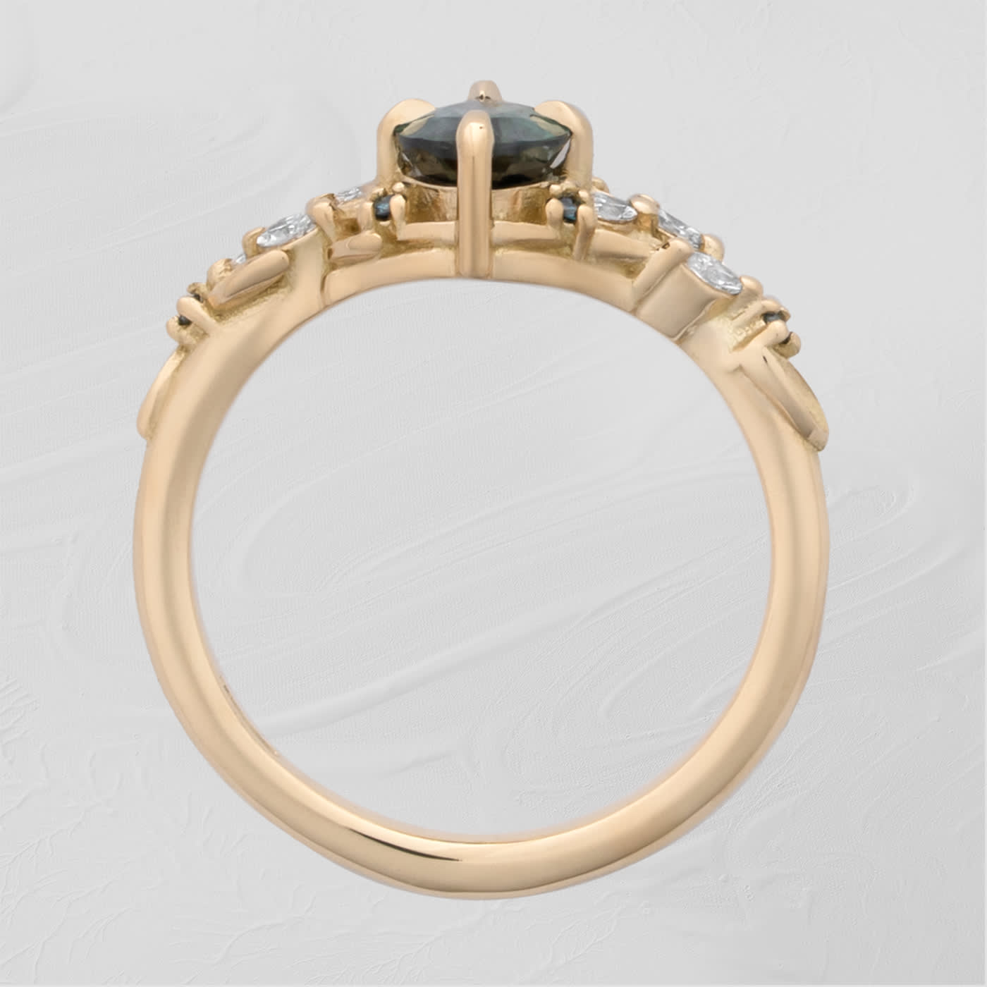 'Aurelyn' Marquise parti sapphire and diamond ring — 4