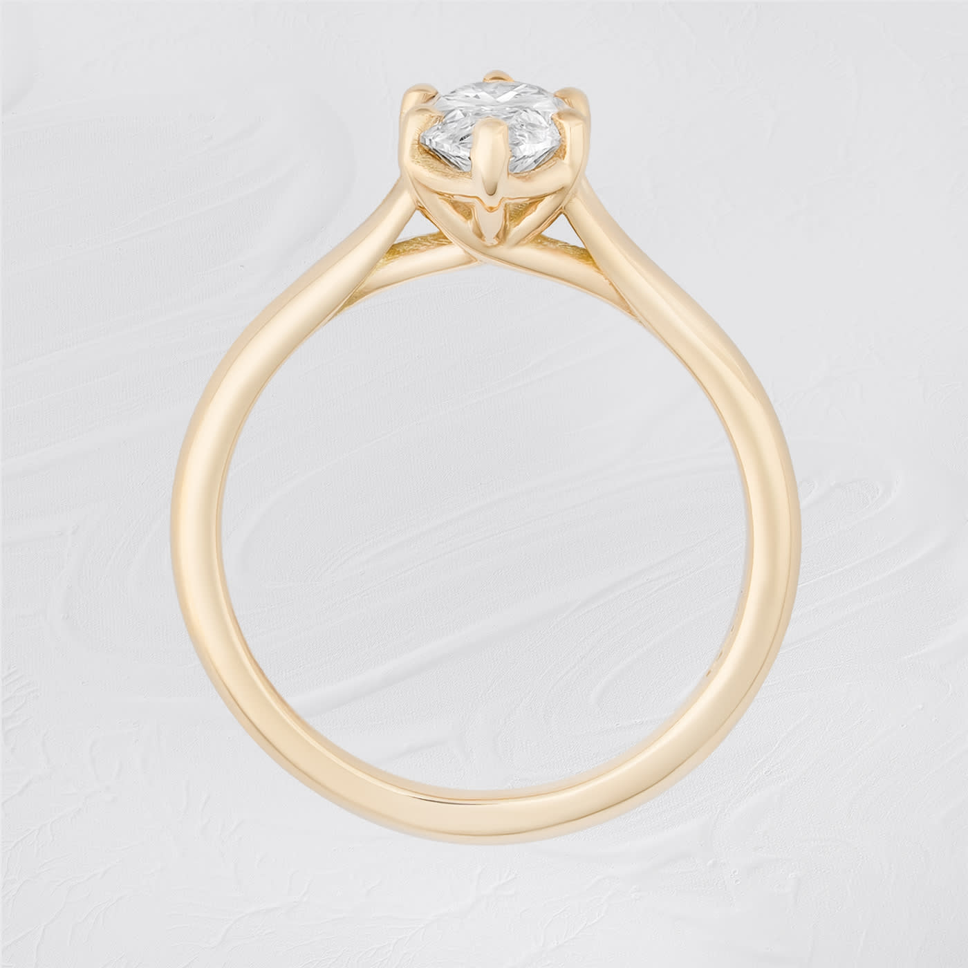 Marquise lab diamond solitaire ring  — 3