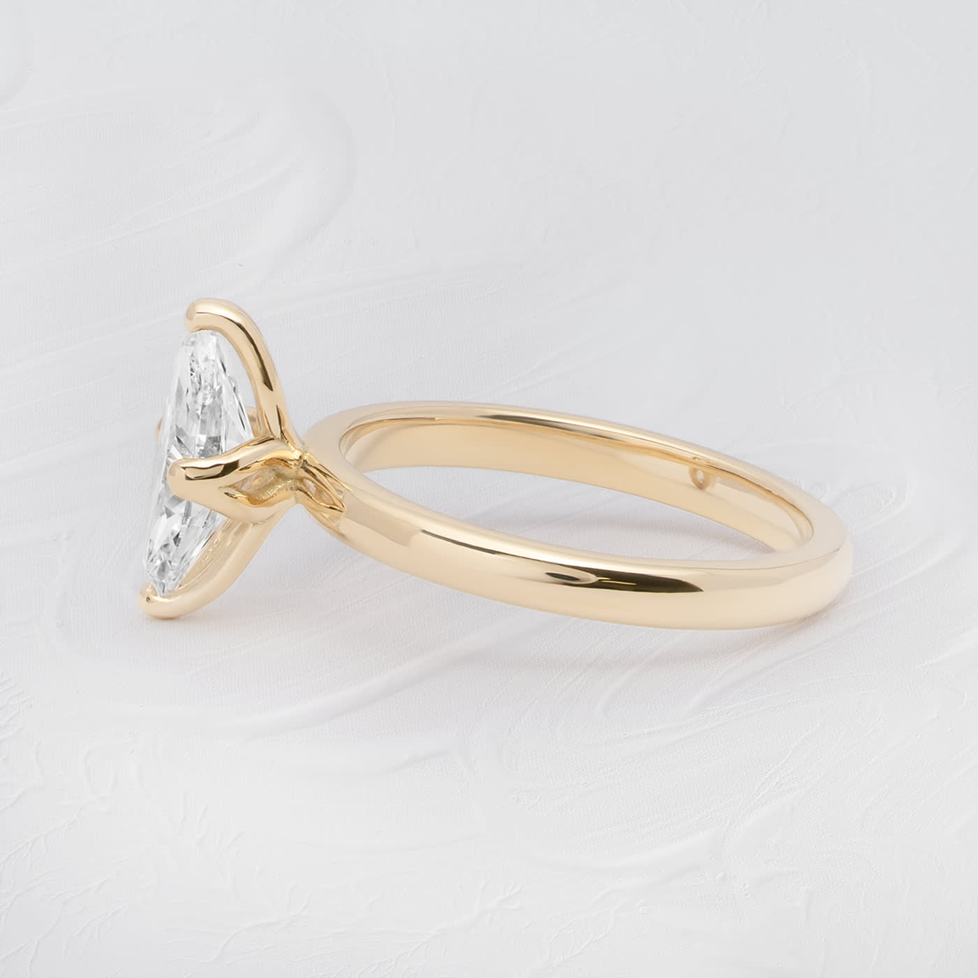 Marquise lab grown diamond solitaire ring — 2