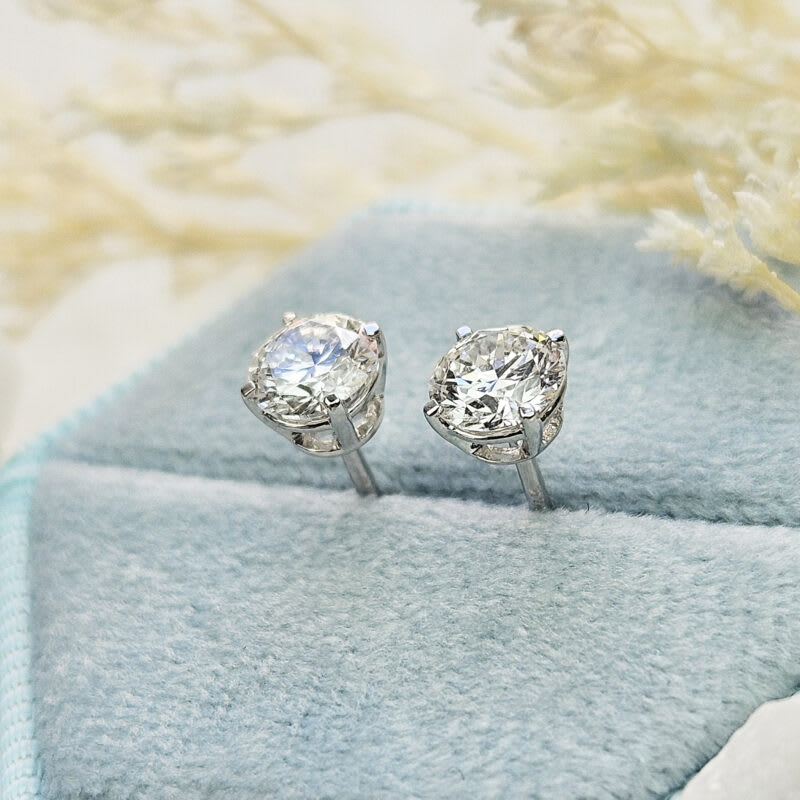 Lab grown diamond stud earrings in 14ct white gold — 2