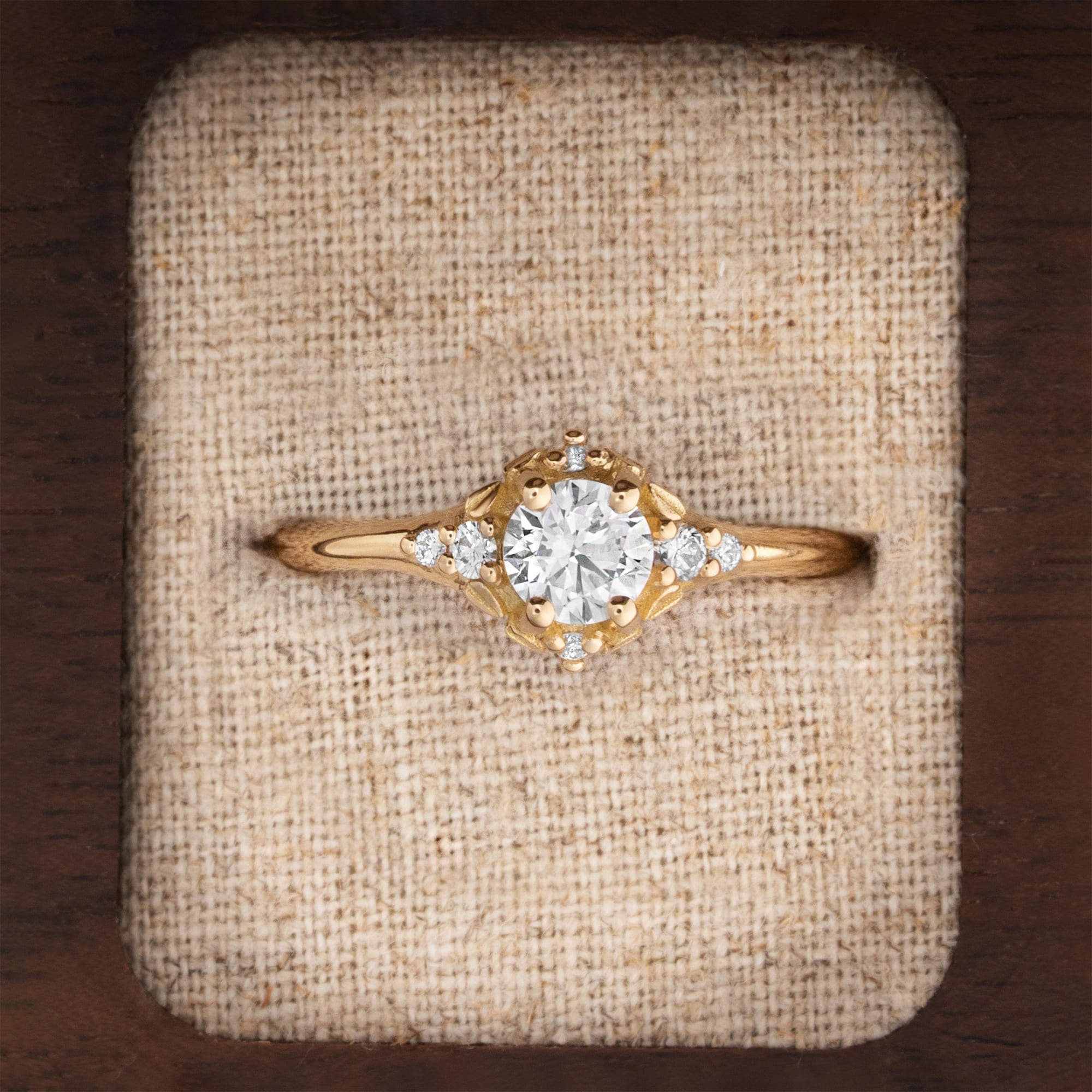 'Forest Vow' lab grown diamond ring