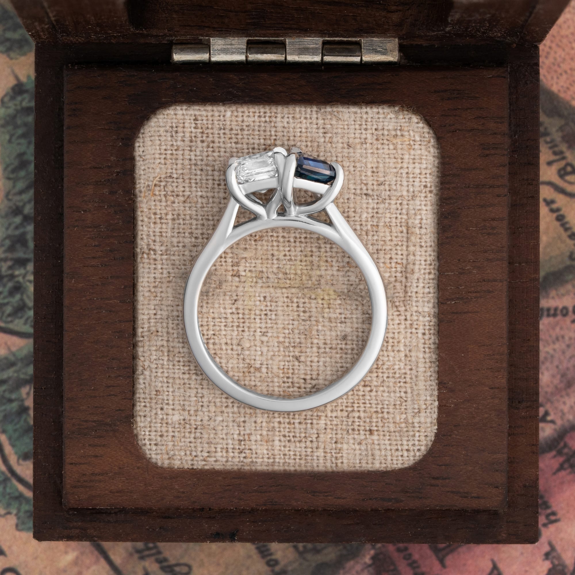 Toi Et Moi Sapphire and Diamond ring — 3