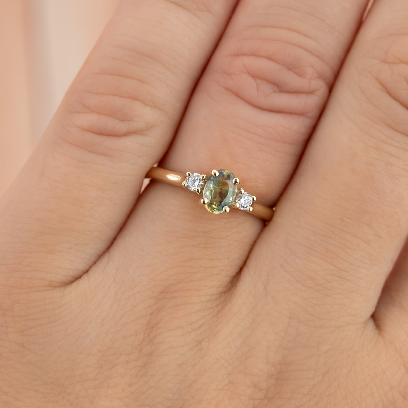 Parti sapphire and diamond ring — 2