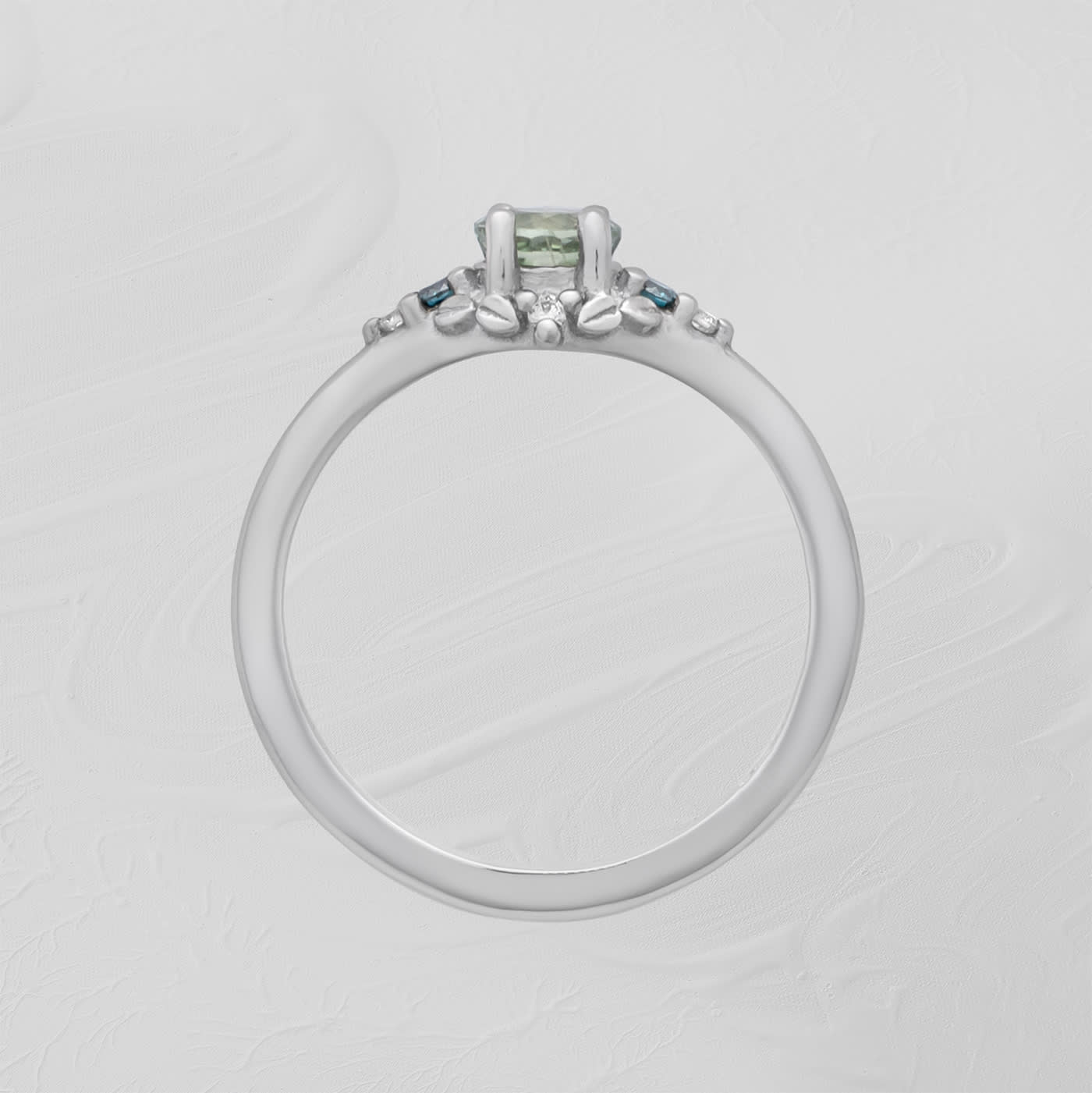 'Forest Vow' Sapphire, Alexandrite and Diamond ring — 4