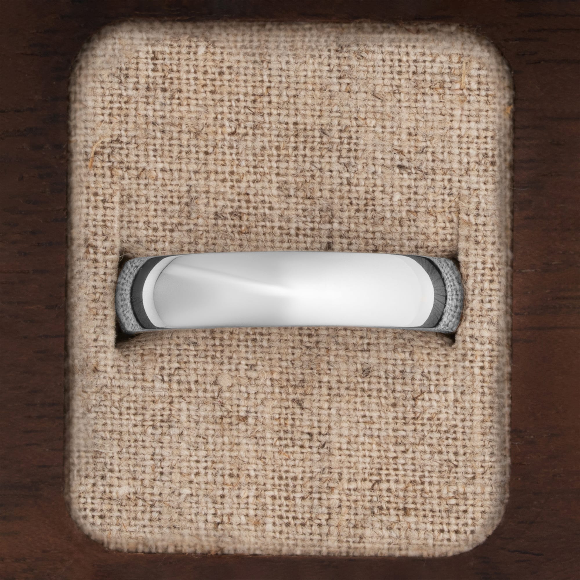Traditional court wedding band  - alternate view