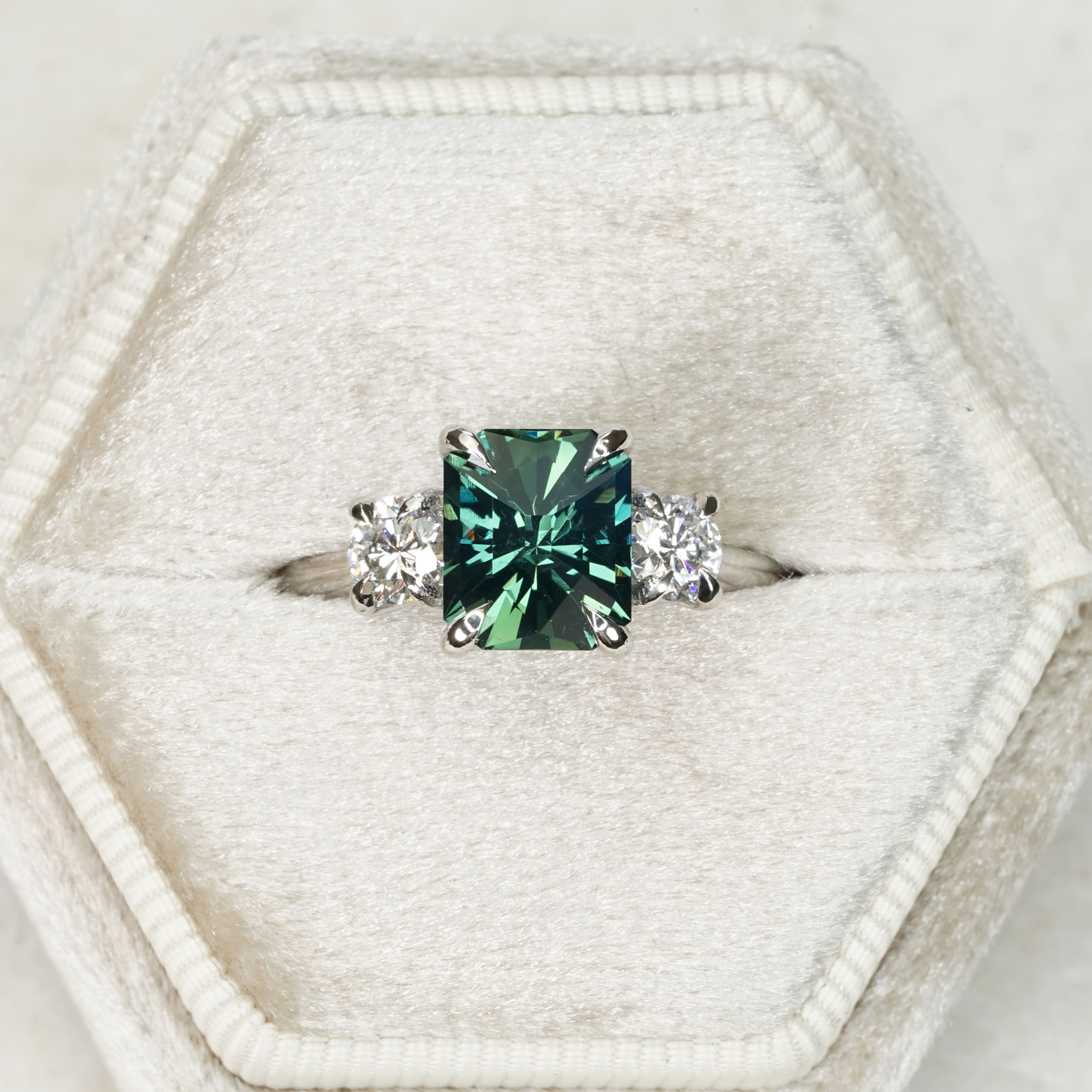 'The Temple' Sapphire and diamond ring — 1