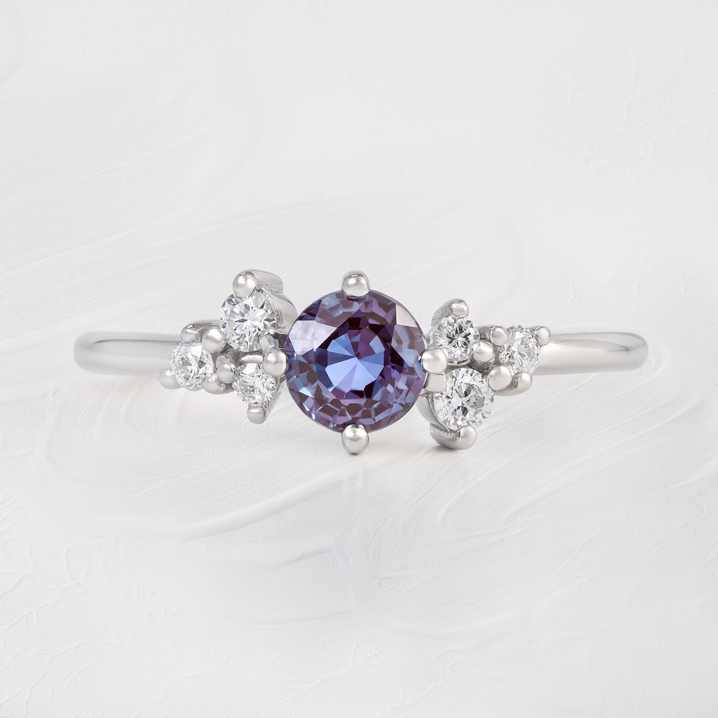 Alexandrite Floral Cluster Ring  — 1