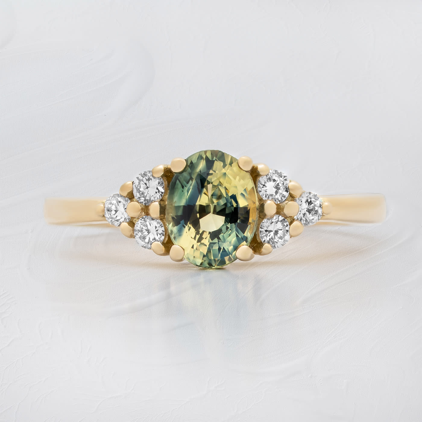 Parti sapphire and diamond ring — 1