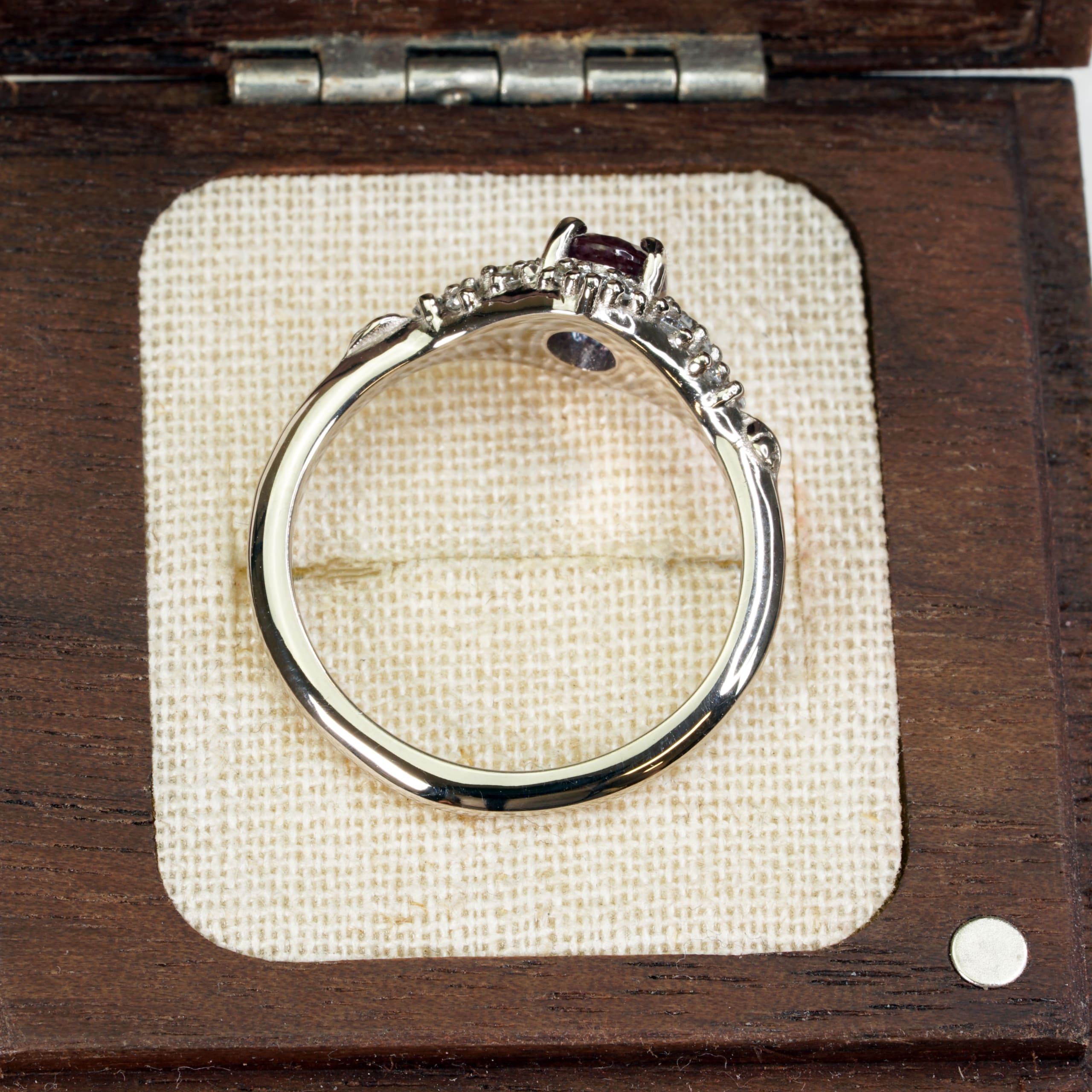 'Woodland' Lab Alexandrite and diamond ring — 4