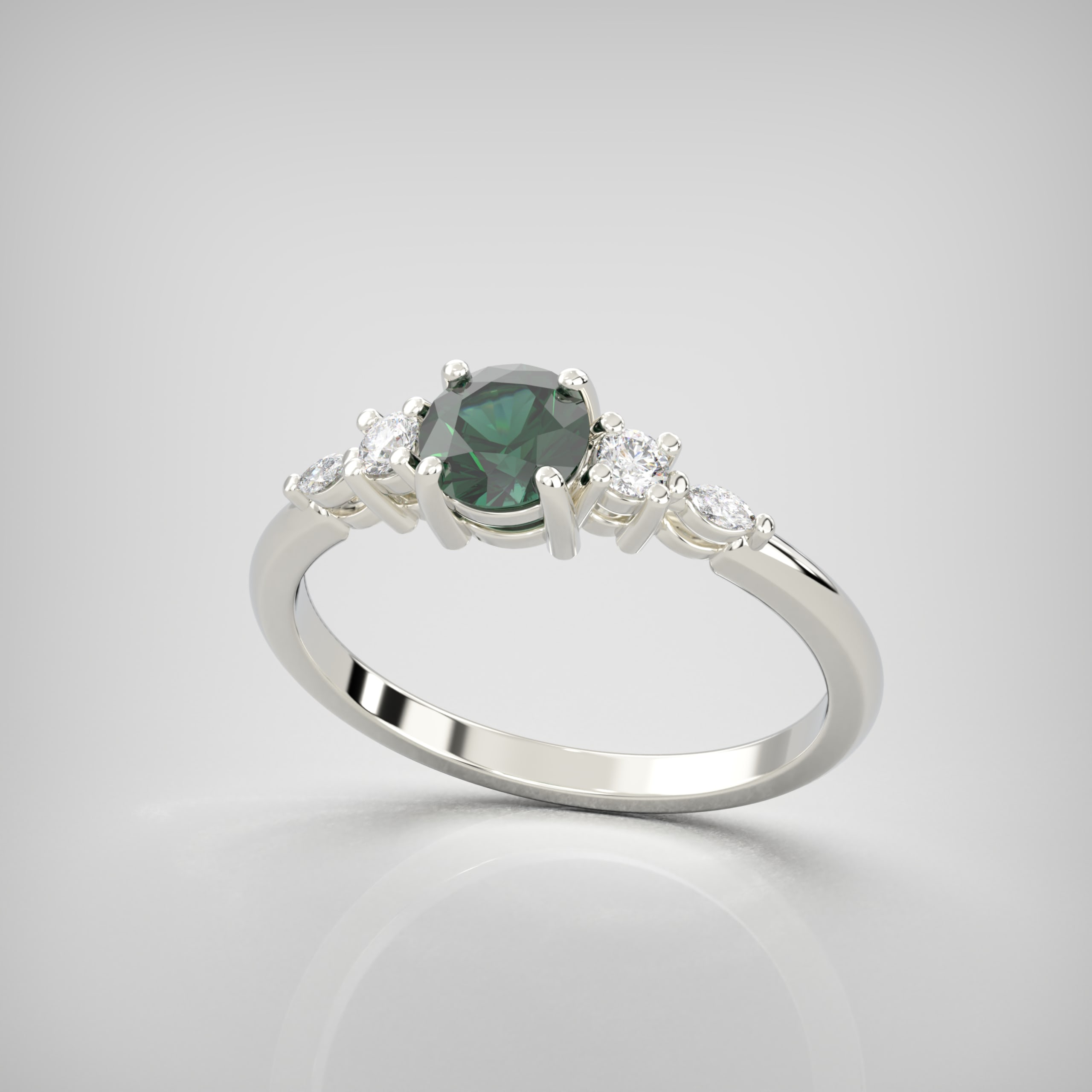 'Arlet' Emerald & Diamond Ring — 3