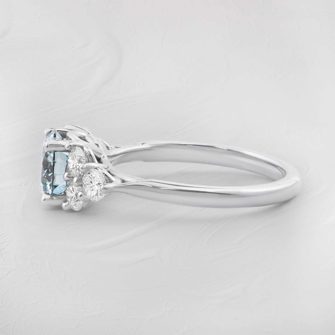 Fancy vivid blue lab diamond ring  — 3