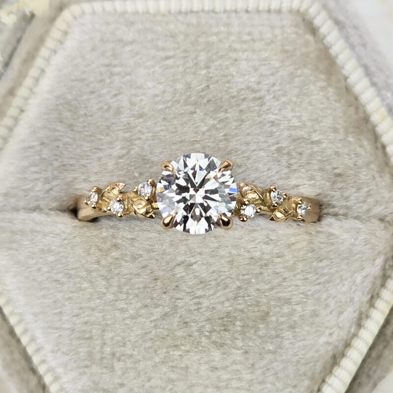 Lab grown diamond nature inspired ring — 1