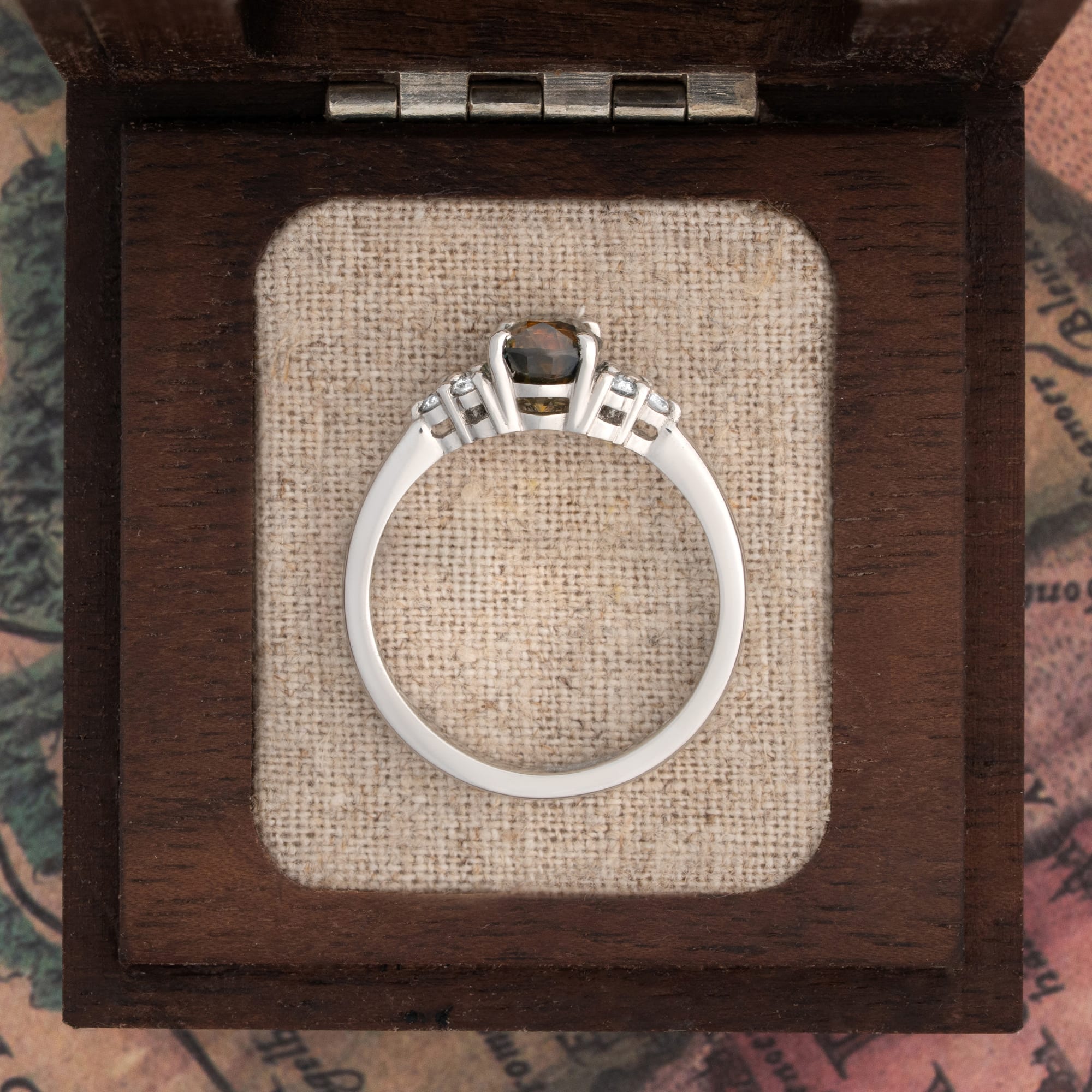 Unique parti sapphire and diamond ring — 5