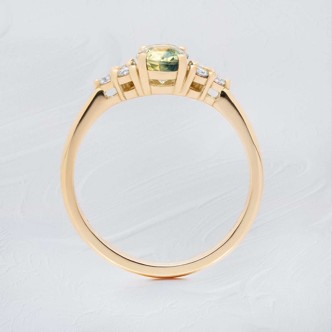 Parti sapphire and diamond ring — 2