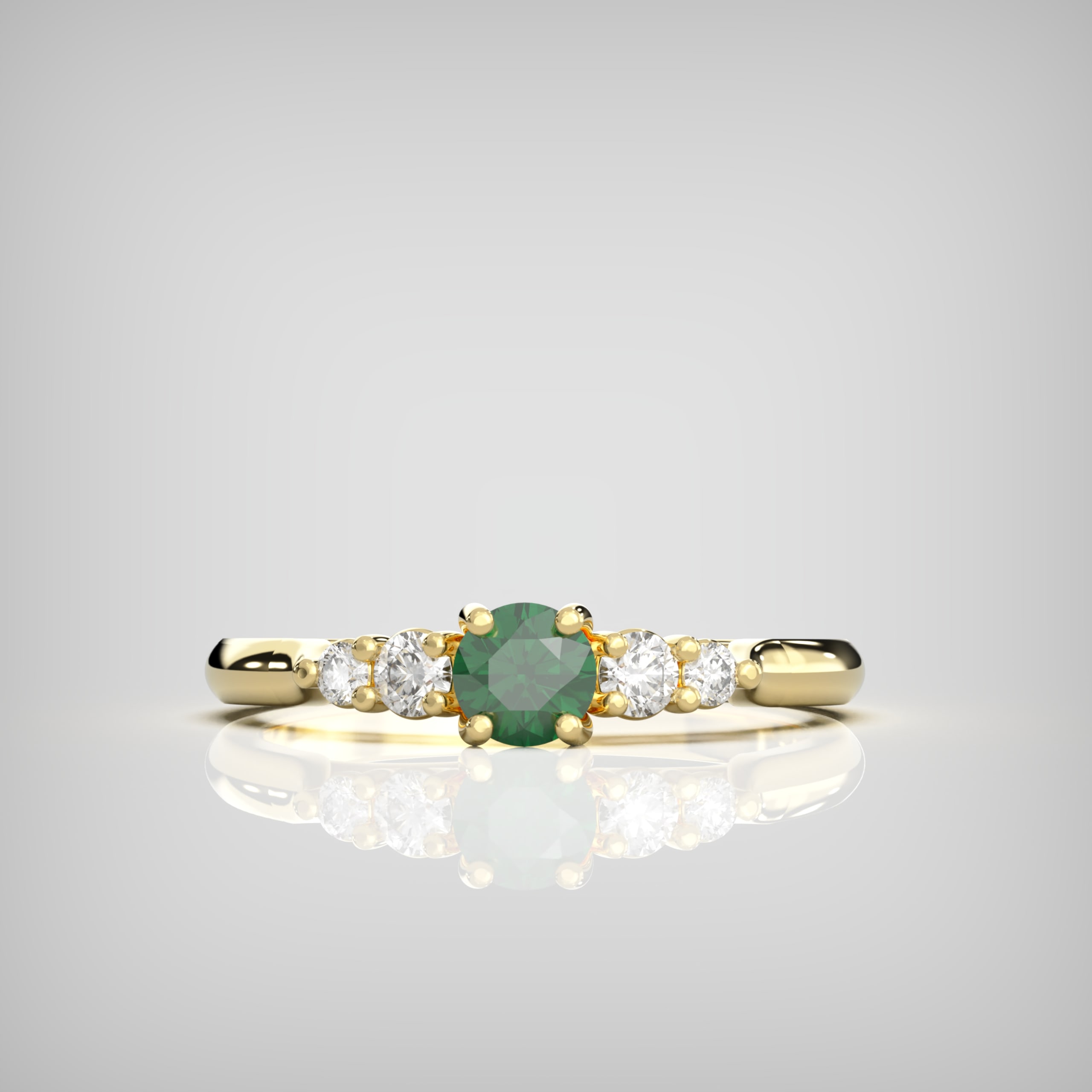 The Quintet – Yellow Gold & Emerald — 1