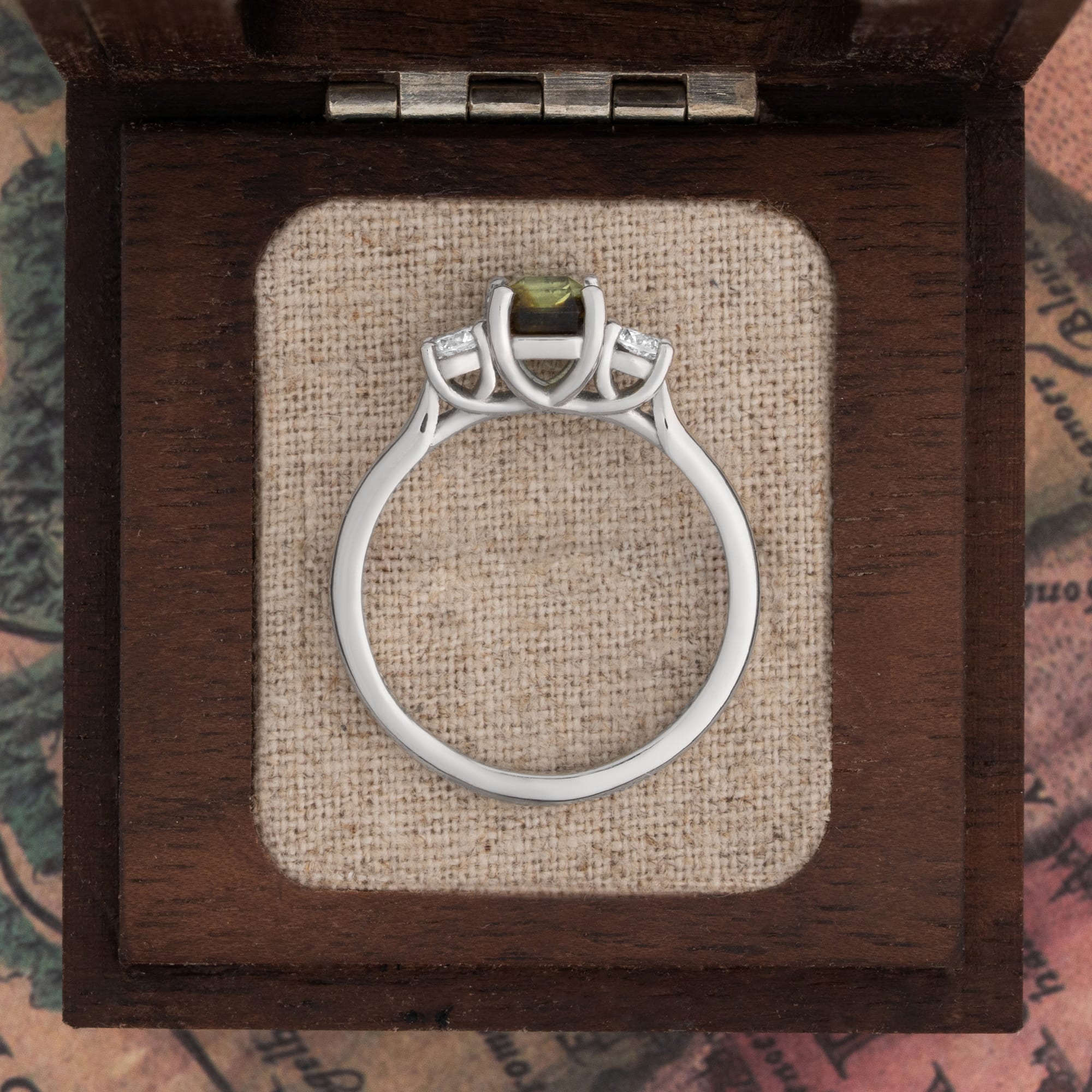 'Trinity' Bi colour tourmaline and diamond ring — 4