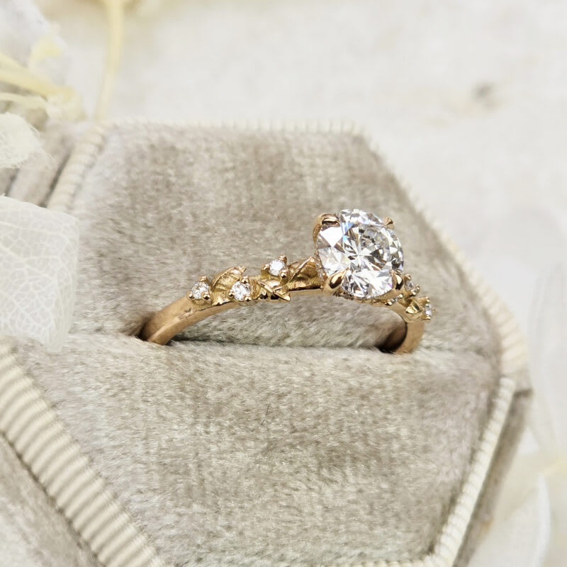 Lab grown diamond nature inspired ring — 3