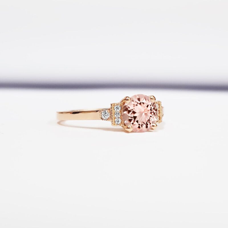 'Adelaide' Champagne sapphire and diamond engagement ring  — 3