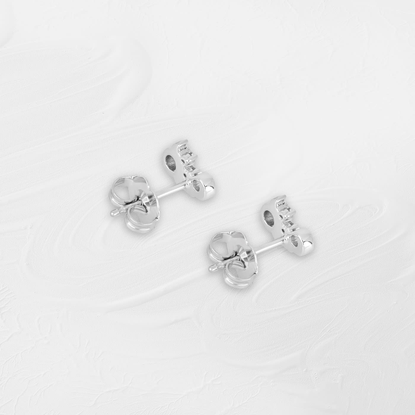 Natural Diamond Scattered Bezel Set Earrings — 1