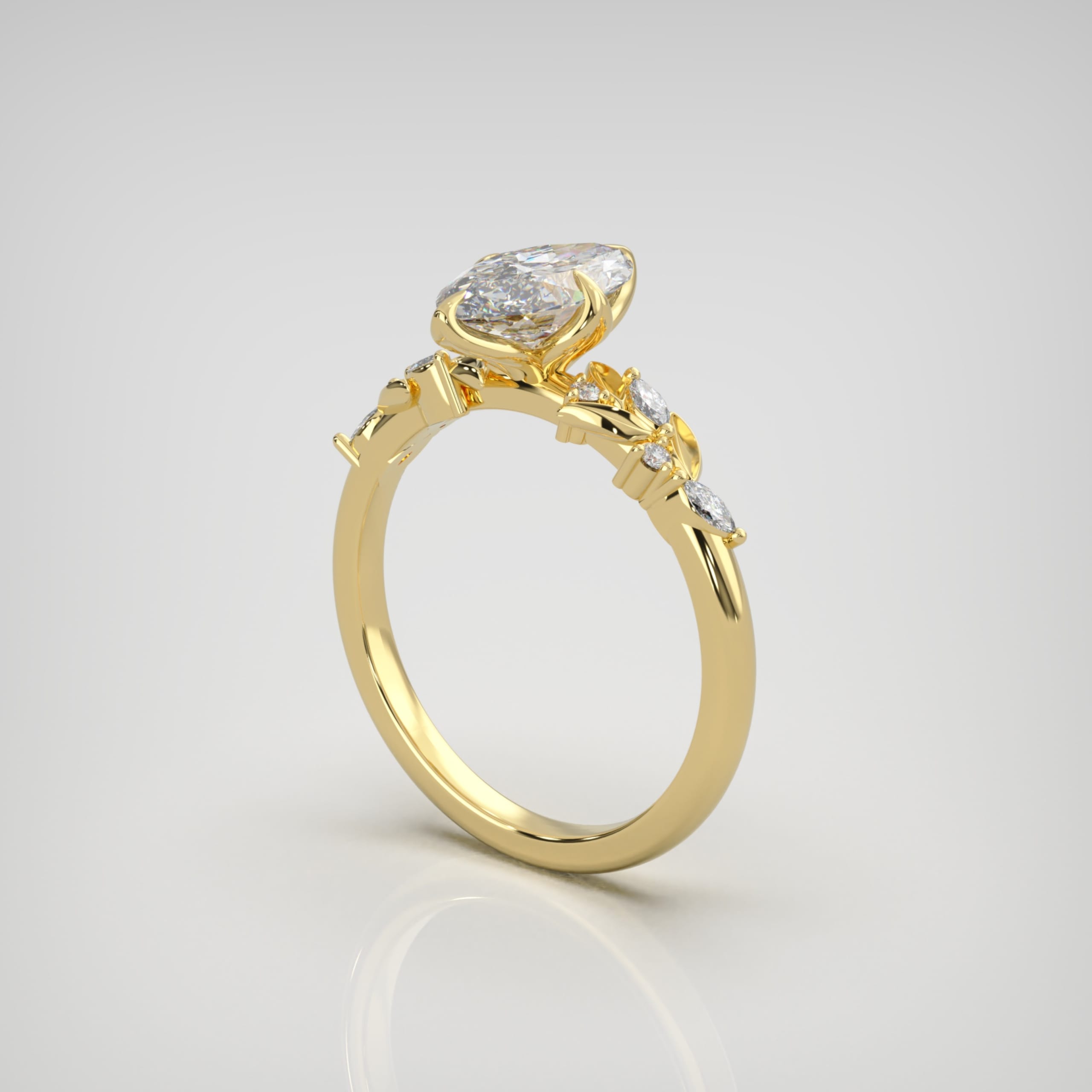 "Wildflower Whisper" Marquise Lab-grown Diamond Ring  — 6