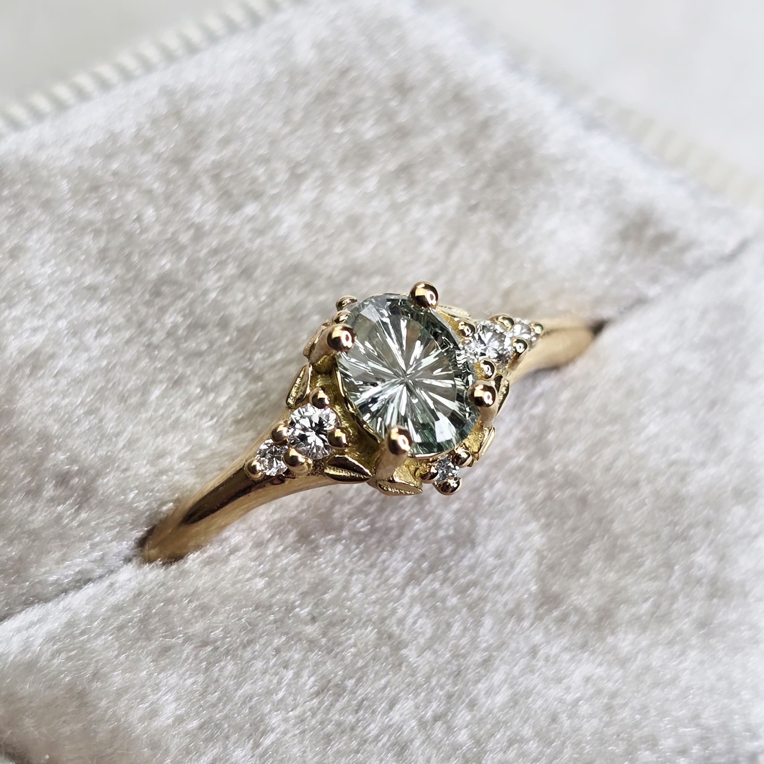 'Forest Vow' Starbrite sapphire and diamond ring — 2