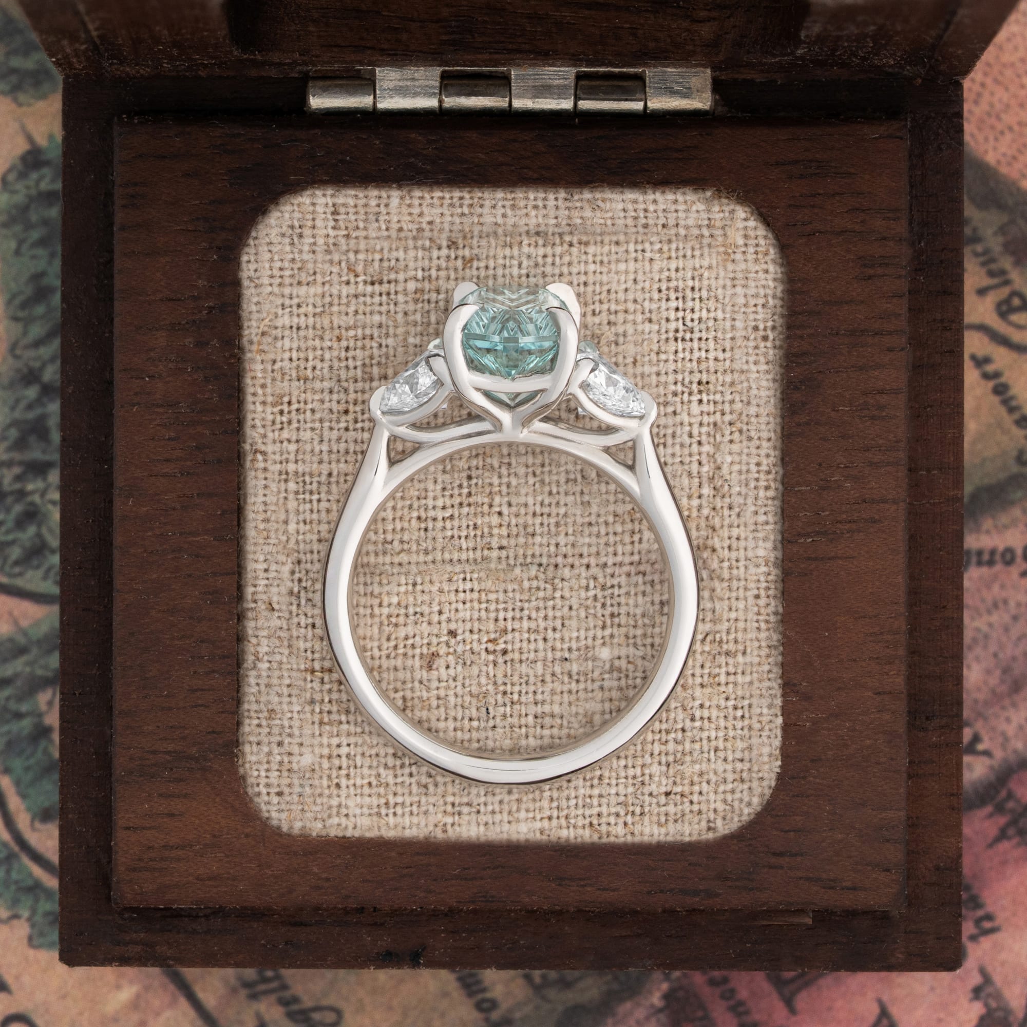 John Dyer 'Deep Concave' Aquamarine and Diamond Trilogy — 5