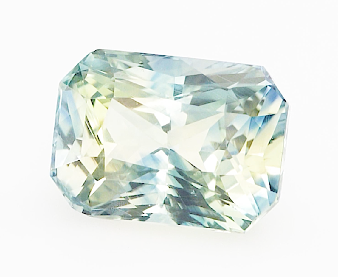 3.57ct Octagon icy yellow and blue sapphire  product image