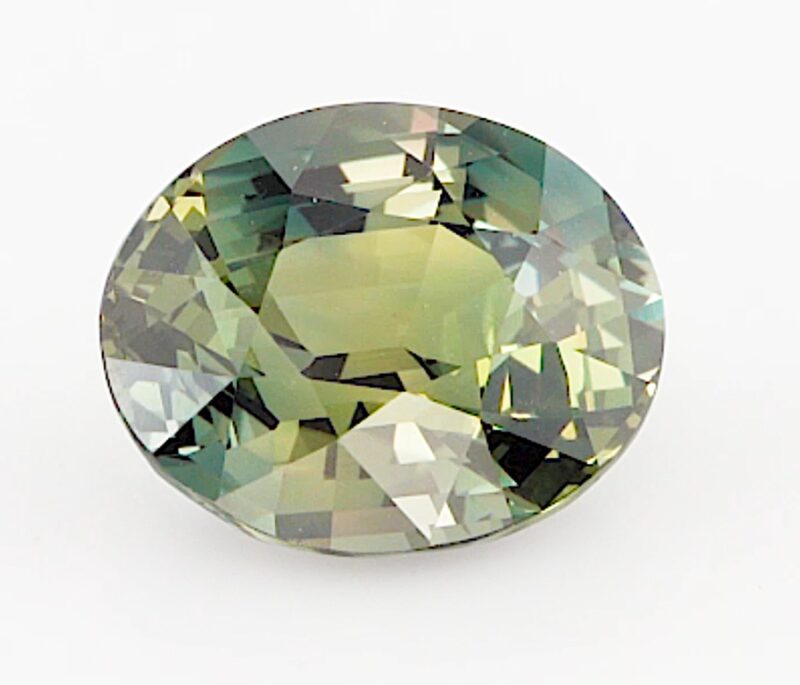 4.22ct oval olive green sapphire product image