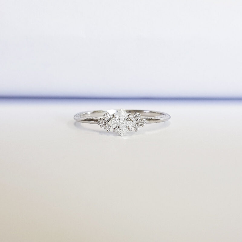 Moissanite and diamond art deco inspired ring  product image