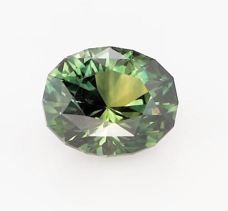 1.81ct australian precision cut oval green sapphire product image
