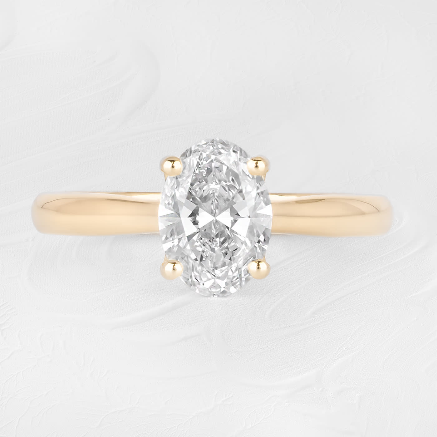 Oval lab diamond solitaire ring  product image