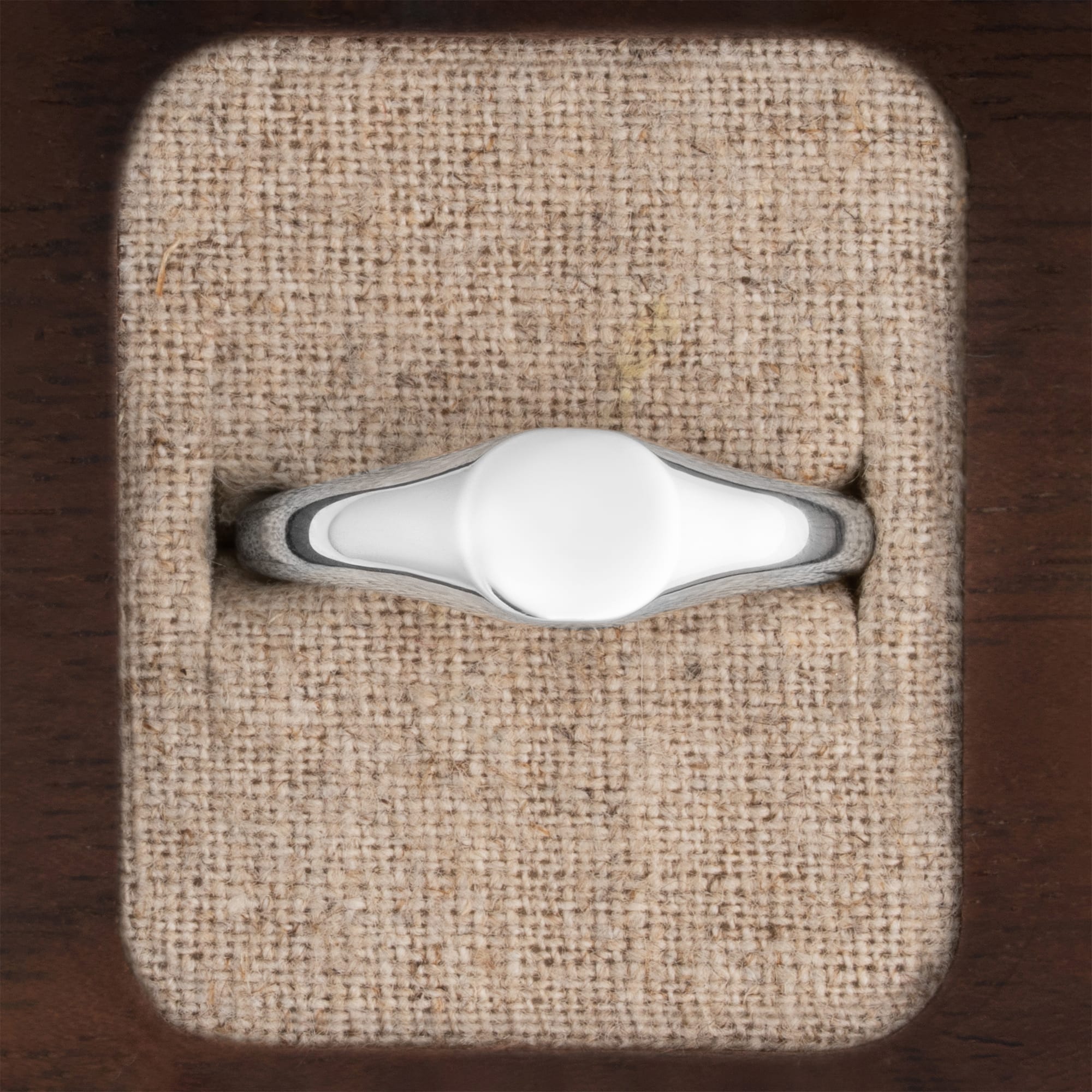 Cushion signet ring 